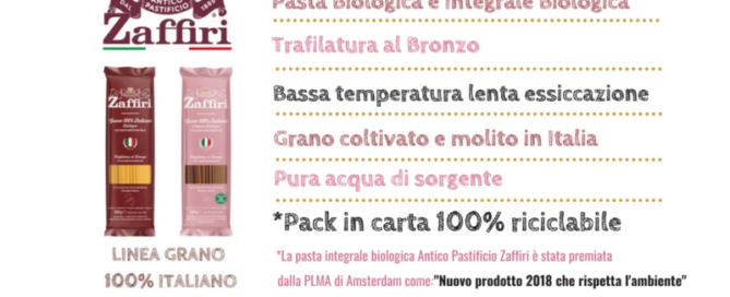 Nuova sfida per il Pastificio Zaffiri, pasta biologica e integrale biologica 8 Nuova sfida per il Pastificio Zaffiri, pasta biologica e integrale biologica