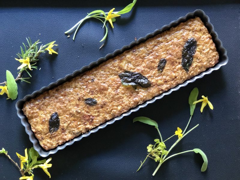 Torta salata di farro senza farina a basso indice glicemico