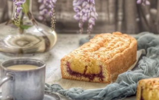 Plumcake di frolla all'olio con crema frangipane e confettura di visciole 4 Plumcake di frolla all'olio con crema frangipane e confettura di visciole
