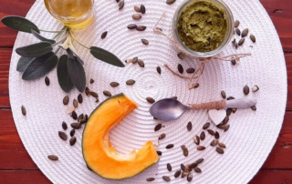 Pesto vegano di bucce e semi di zucca 2 Pesto vegano di bucce e semi di zucca
