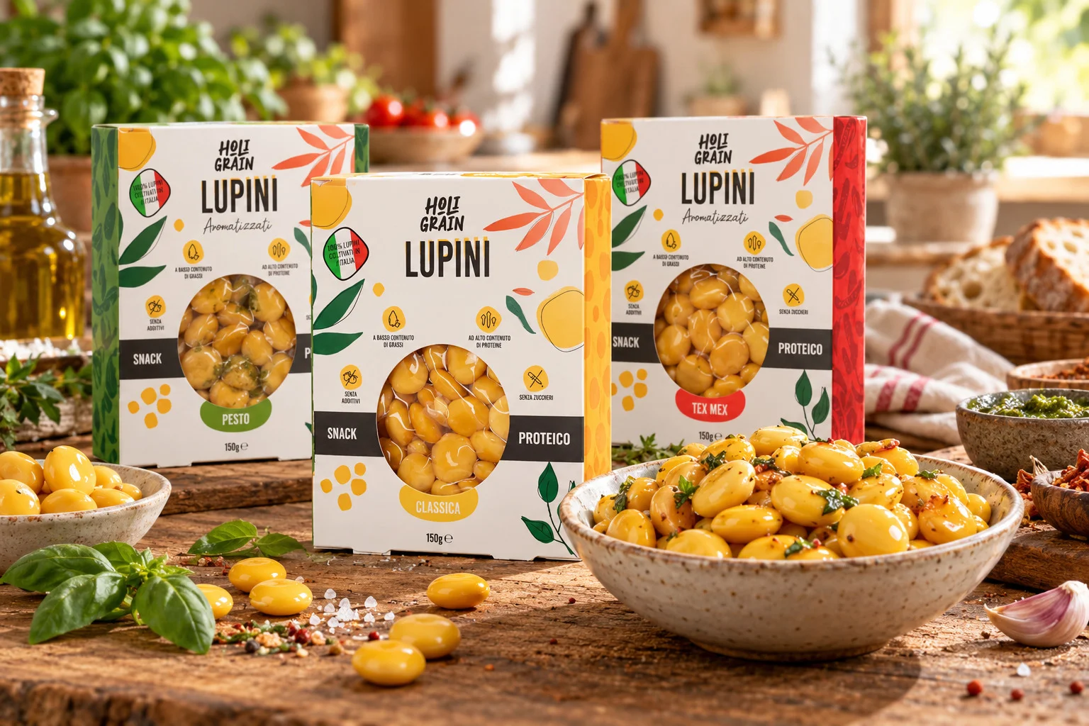 Dalla Liguria una nuova vita per i lupini, Holi Grain tra tradizione e snack proteici