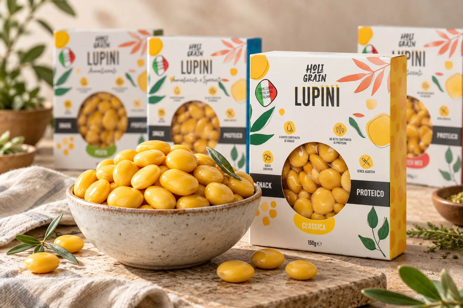 Dalla Liguria una nuova vita per i lupini, Holi Grain tra tradizione e snack proteici
