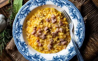 Risotto zucca e salsiccia